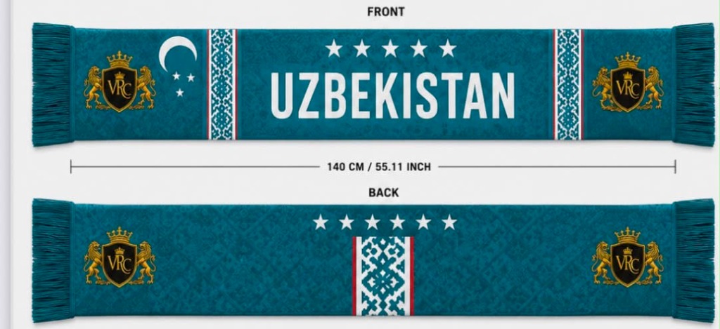 VRC Uzbekistan Crest Scarf